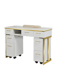 Luna Nail Table - Include 2 Cabinet