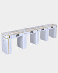 SP Quadruple Nail Table w/Pipe - 131"1/2