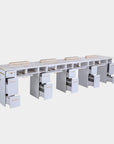 SP Quadruple Nail Table w/Pipe - 131"1/2