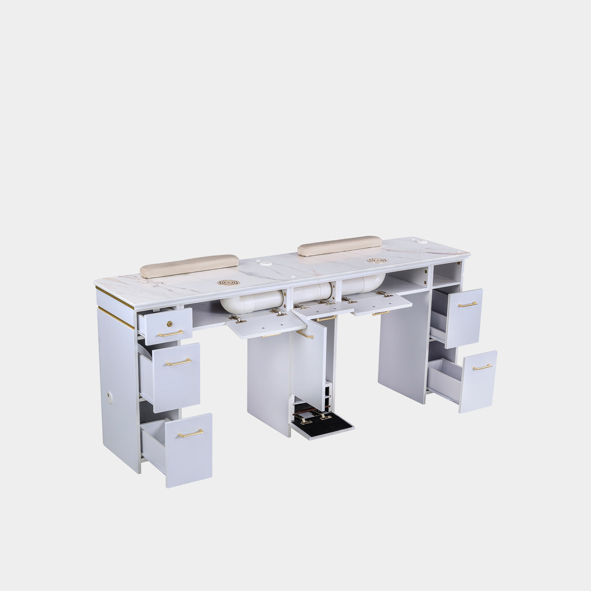 SP Double Nail Table w/Vent - 70"1/2