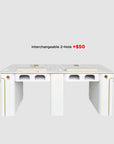 SP Double Nail Table w/Pipe 70"1/2 - New Star Spa & Furniture Corp.