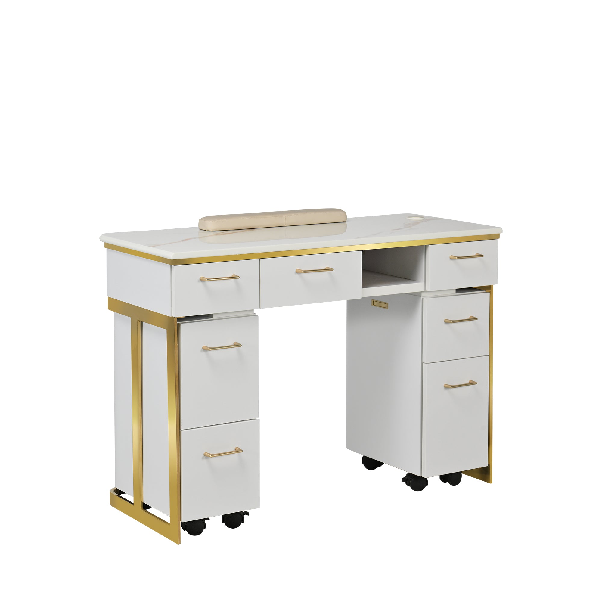 Luna Nail Table - Include 2 Cabinet