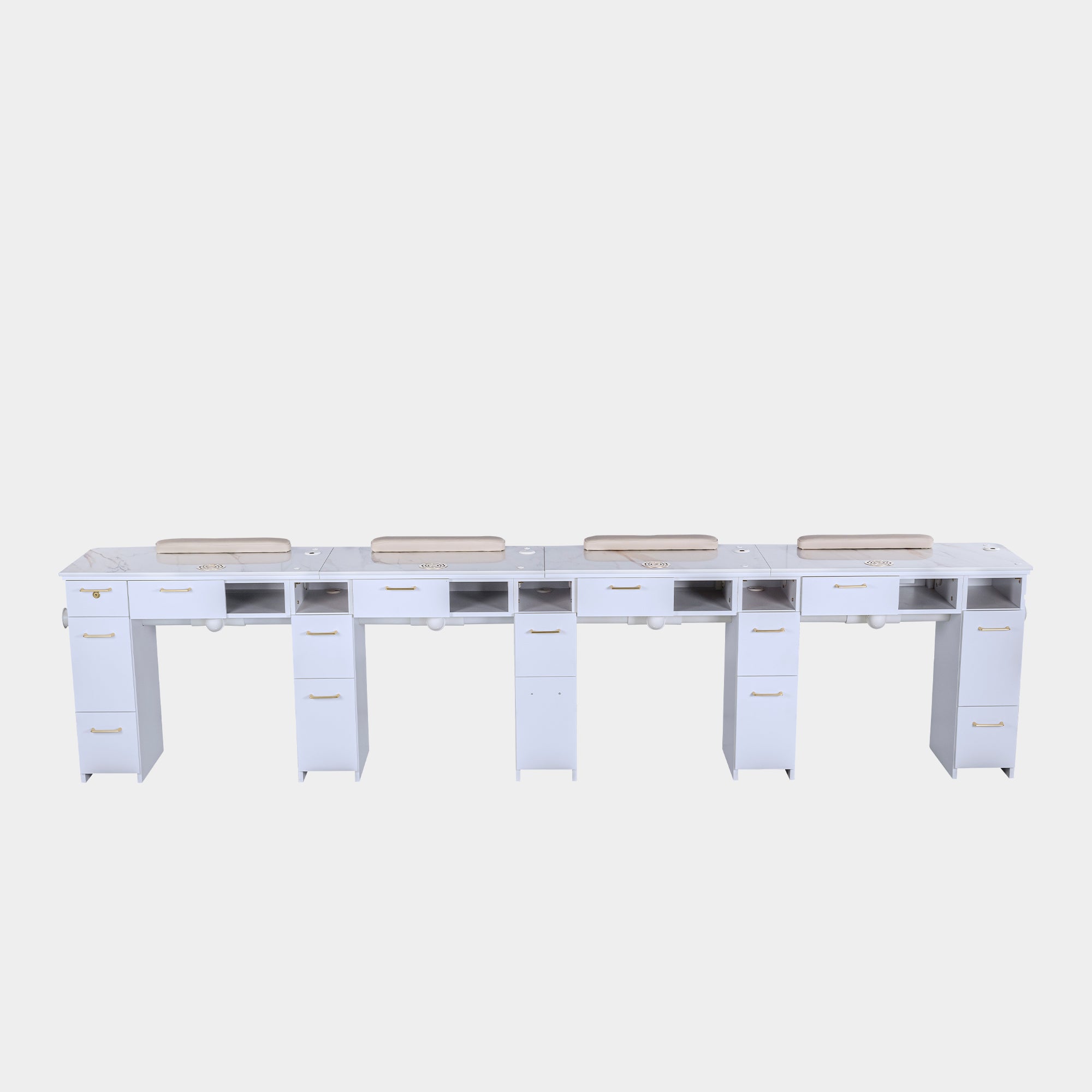SP Quadruple Nail Table w/Pipe 131"1/2