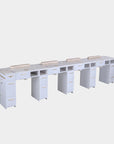 SP Quadruple Nail Table w/Pipe - 131"1/2