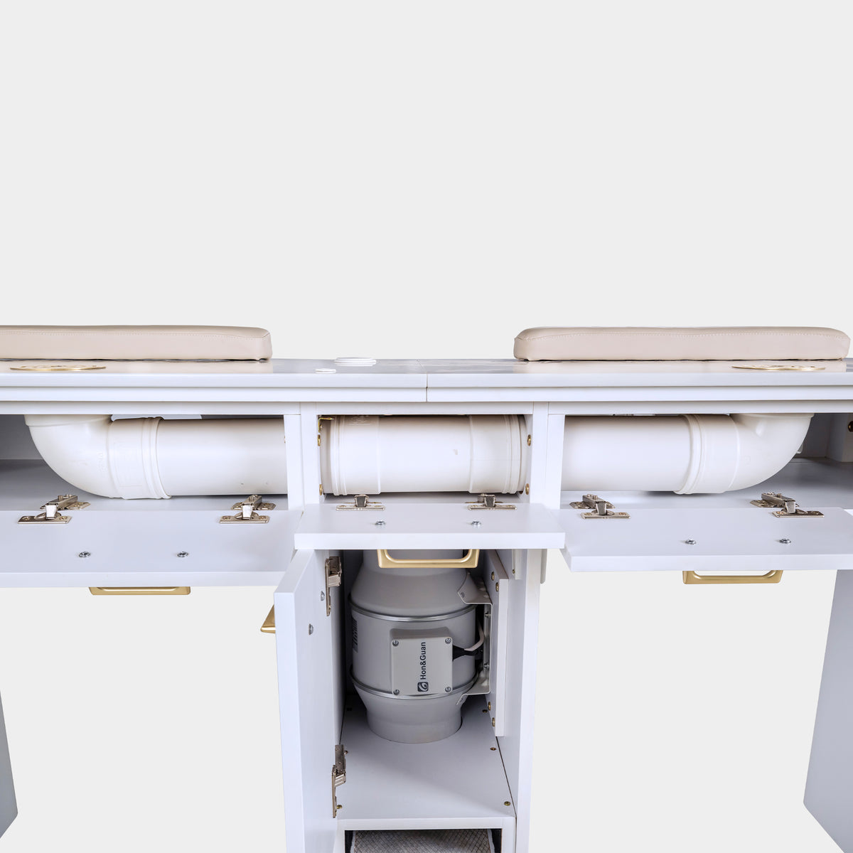 SP Double Nail Table w/Vent - 70"1/2
