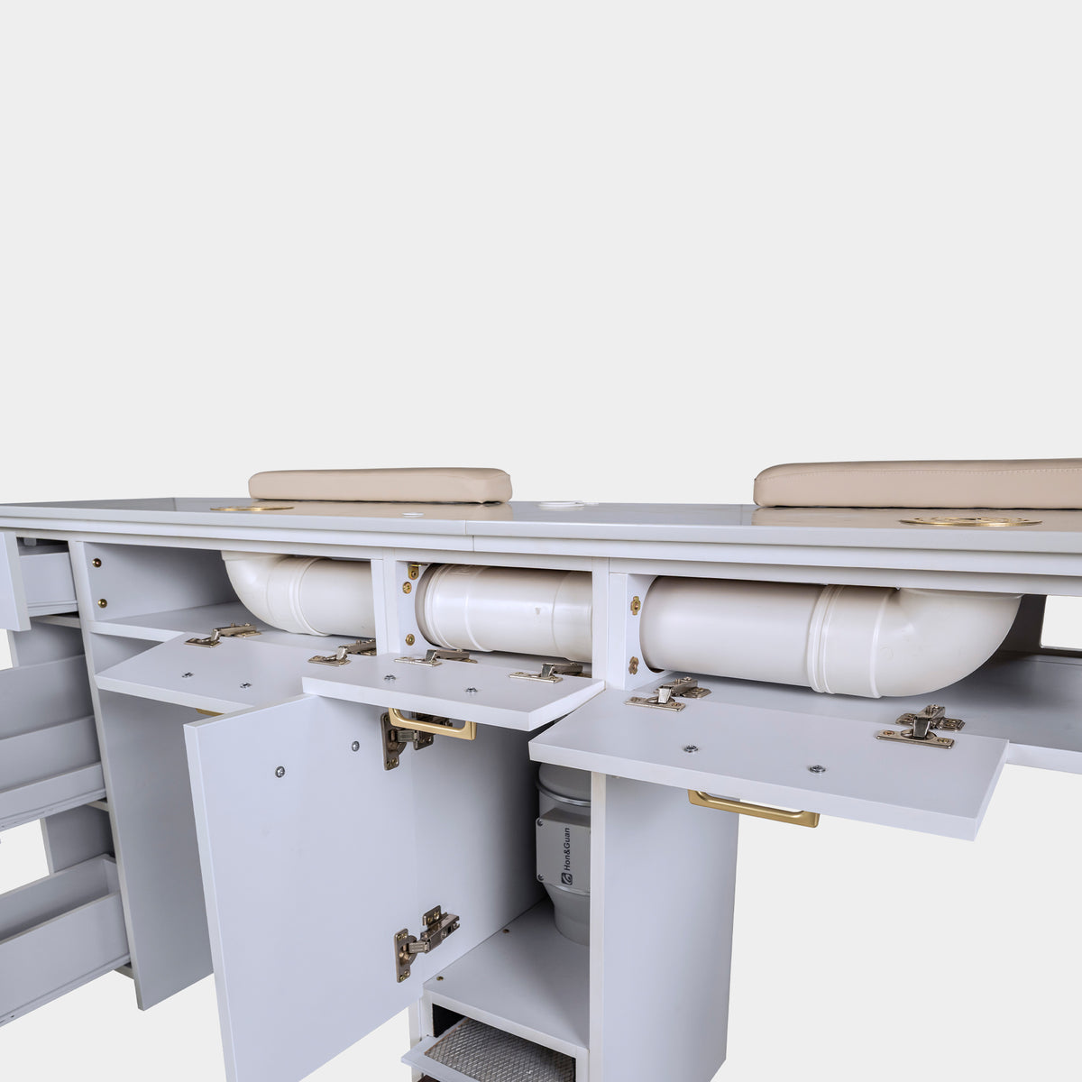 SP Double Nail Table w/Vent - 70"1/2