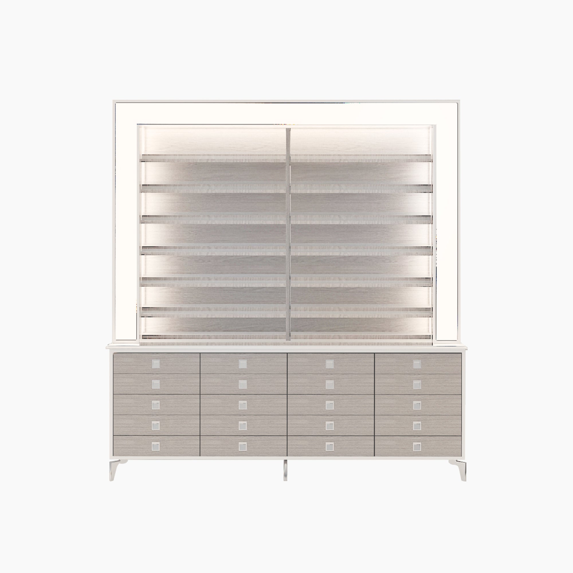 VK B Polish Powder Rack w. Polish Powder Cabinet 1 Side - 78" - New Star Spa &amp; Furniture Corp.