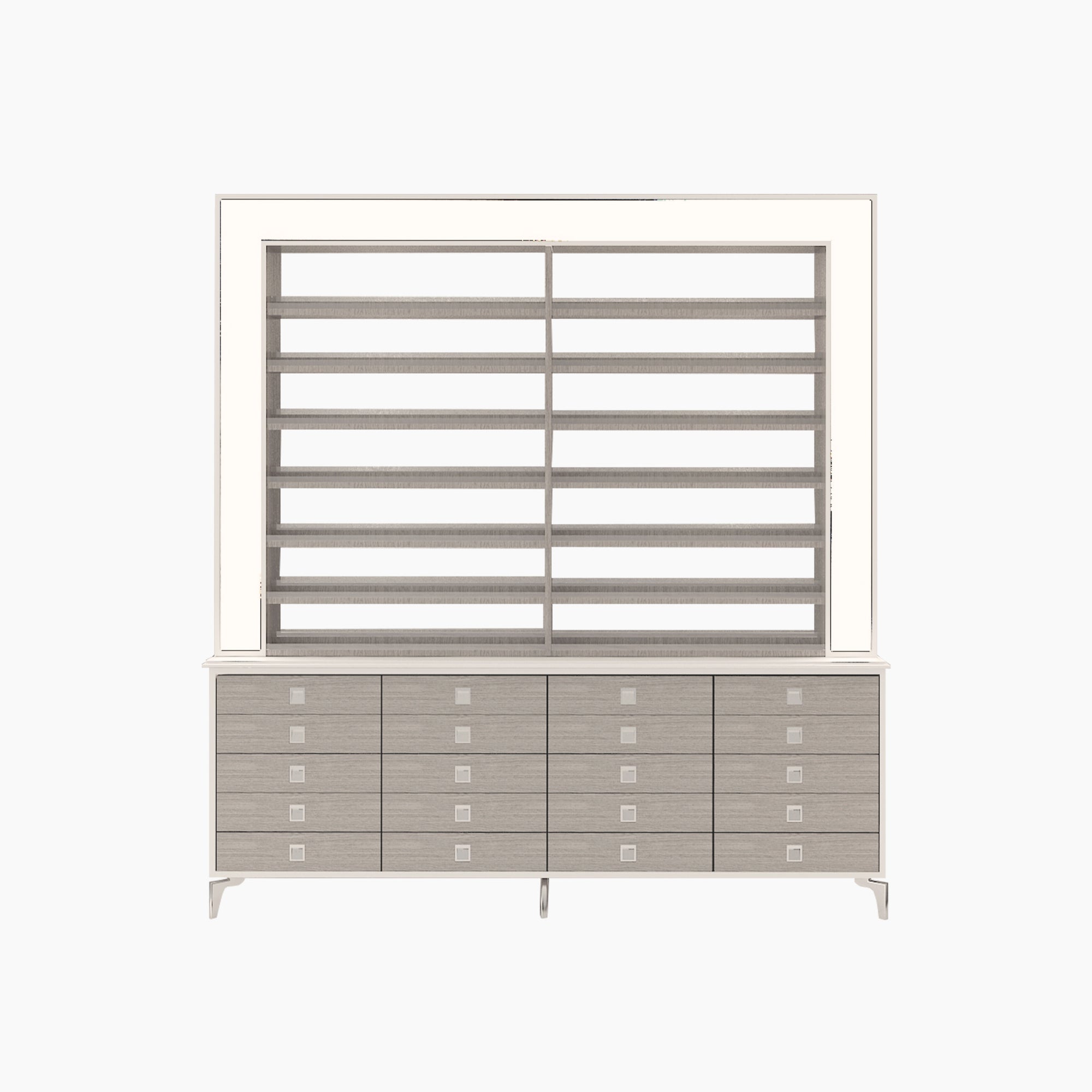VK B Polish Powder Rack w. Polish Powder Cabinet 2 Side - 78" - New Star Spa &amp; Furniture Corp.