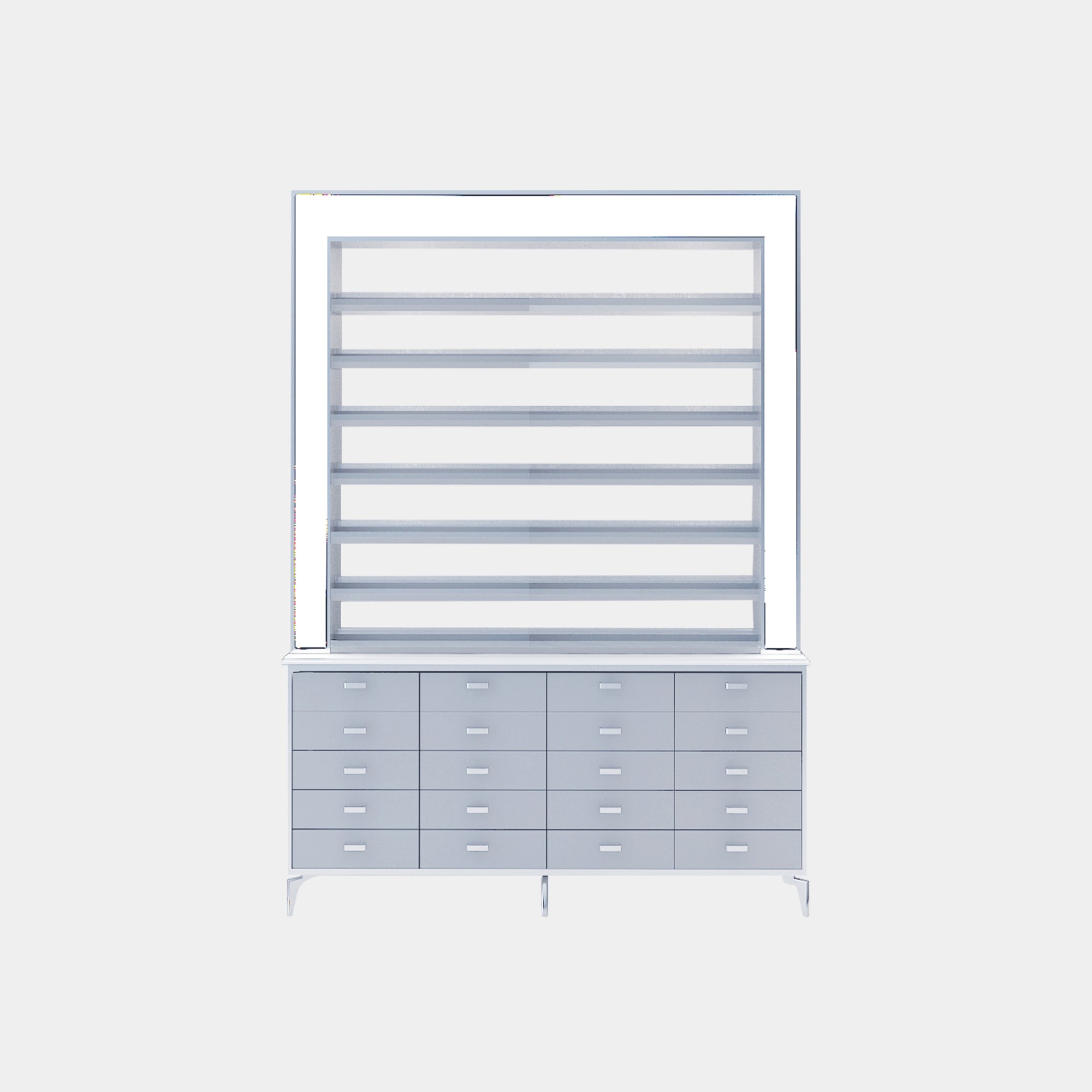 VK B Polish Powder Rack w. Polish Powder Cabinet 2 Side - 60" - New Star Spa & Furniture Corp.