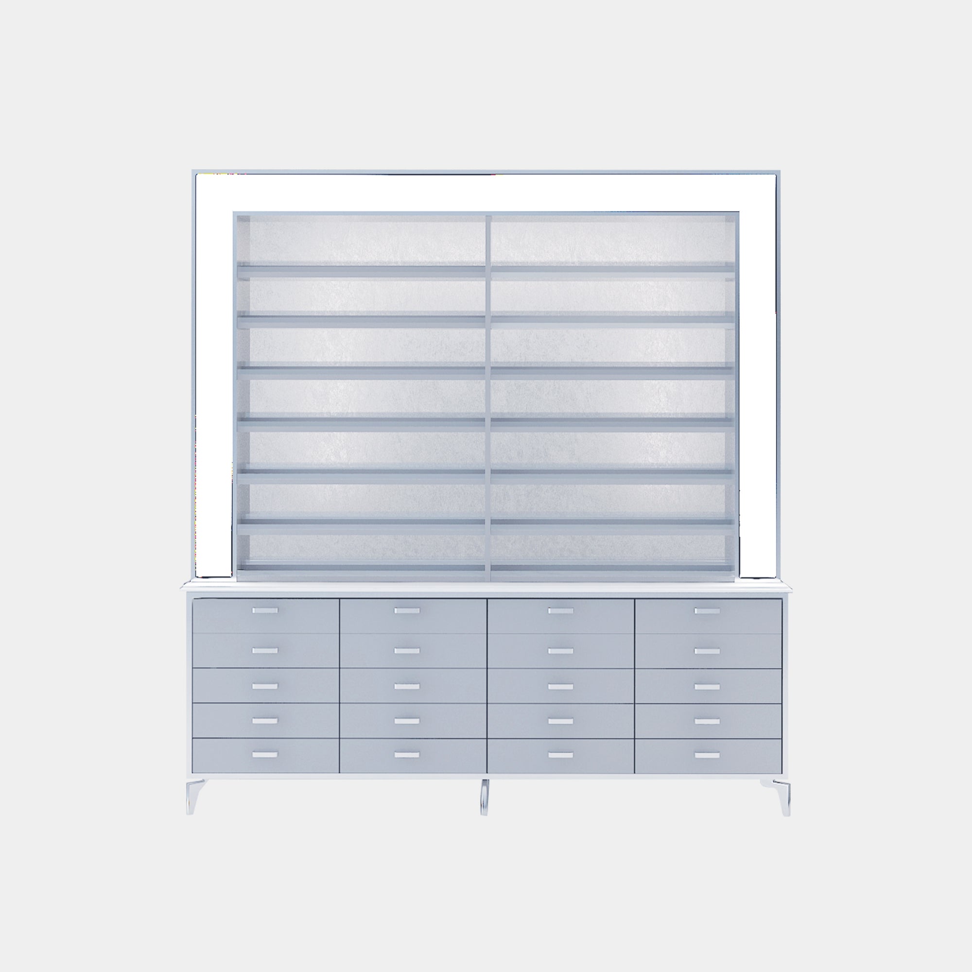 VK B Polish Powder Rack w. Polish Powder Cabinet 2 Side - 78" - New Star Spa & Furniture Corp.