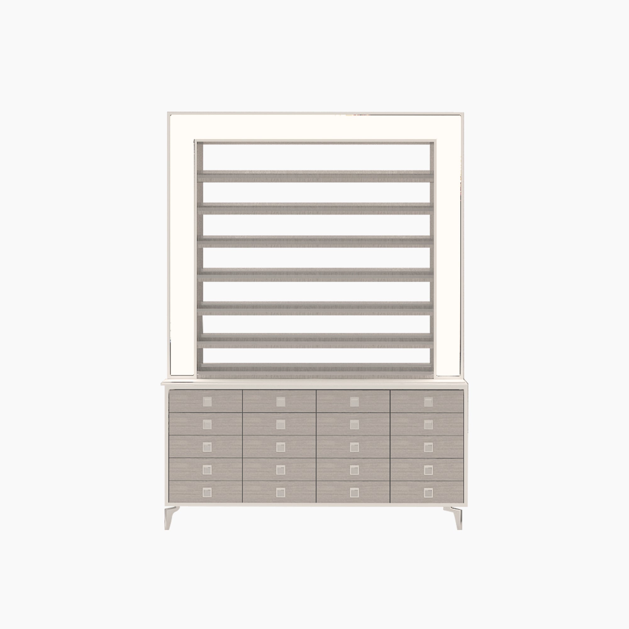 VK B Polish Powder Rack w. Polish Powder Cabinet 2 Side - 60" - New Star Spa &amp; Furniture Corp.