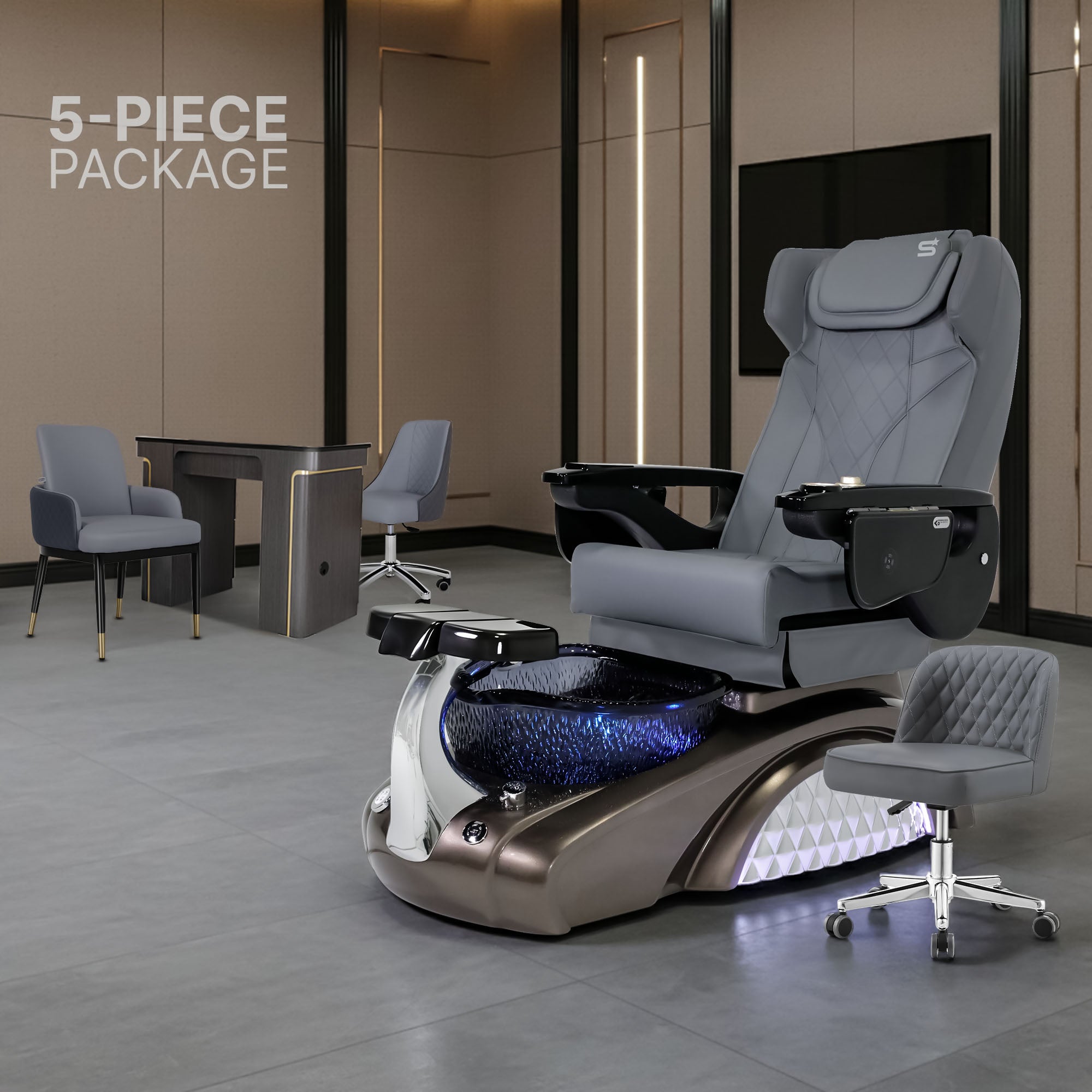 Glory Spa - Metallic Mocha Tub - New Star Spa & Furniture Corp.