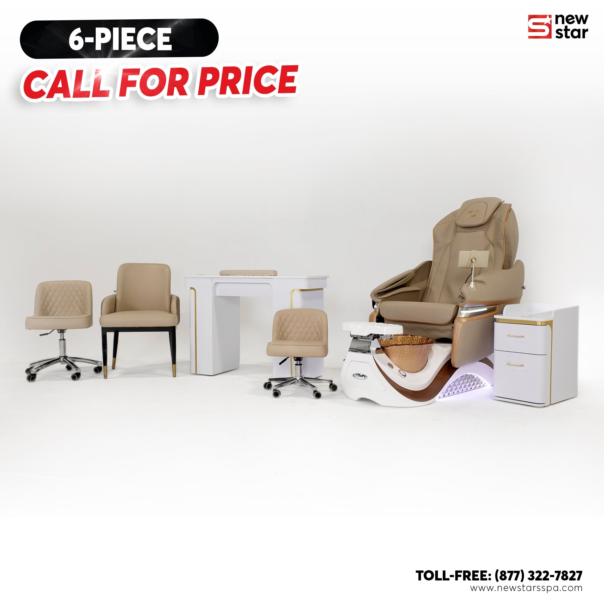 6 - piece Package (Max Spa 828) - New Star Salon Furniture