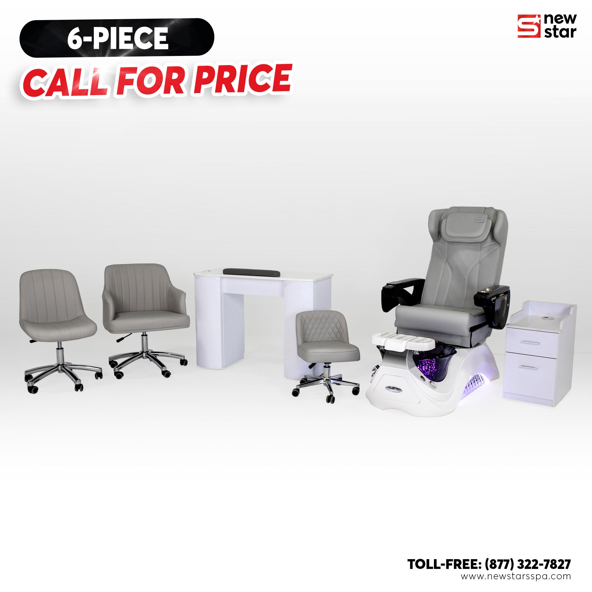 6 - piece Package (Max Spa NS769) - New Star Salon Furniture