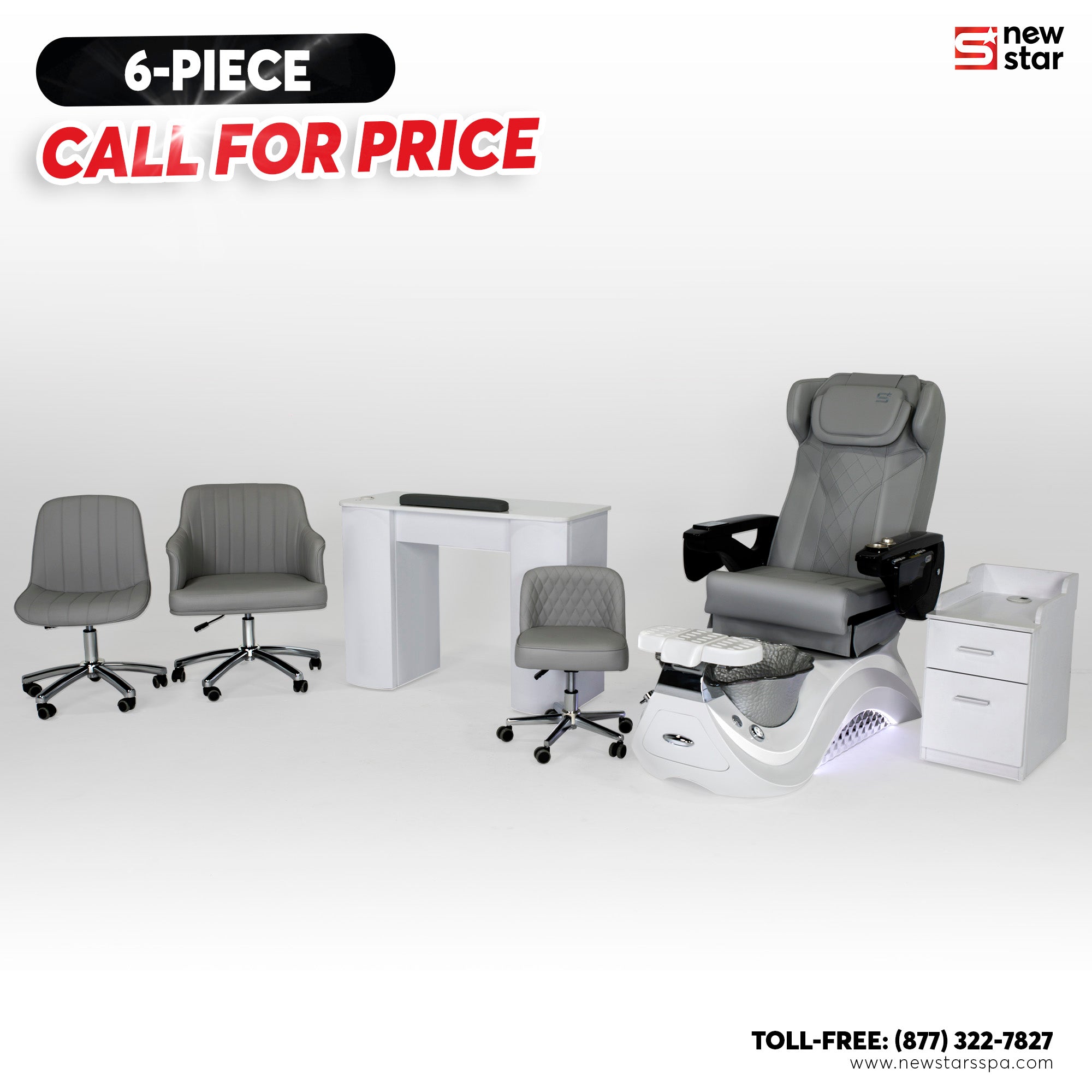 6 - piece Package (Max Spa NS769) - New Star Salon Furniture