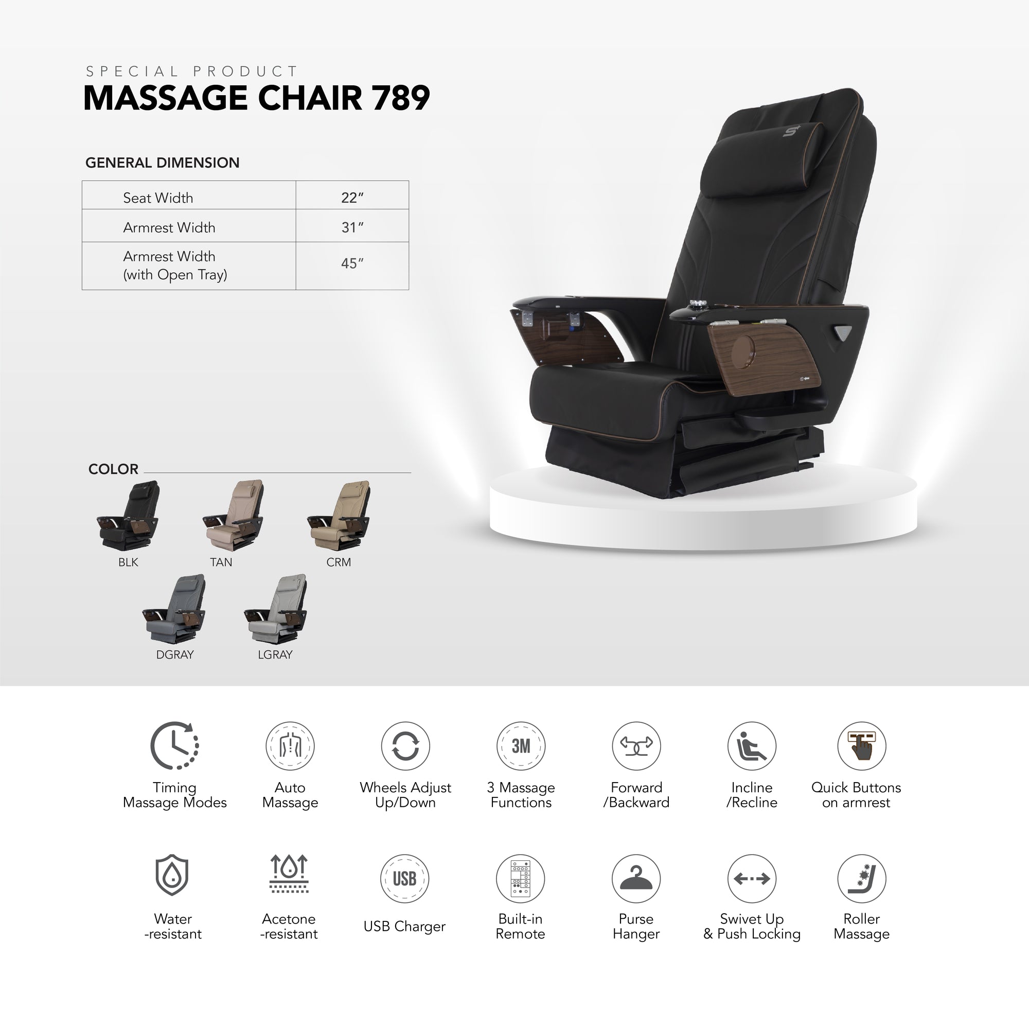 Pedicure Massage Chair 789 - New Star Spa & Furniture Corp.