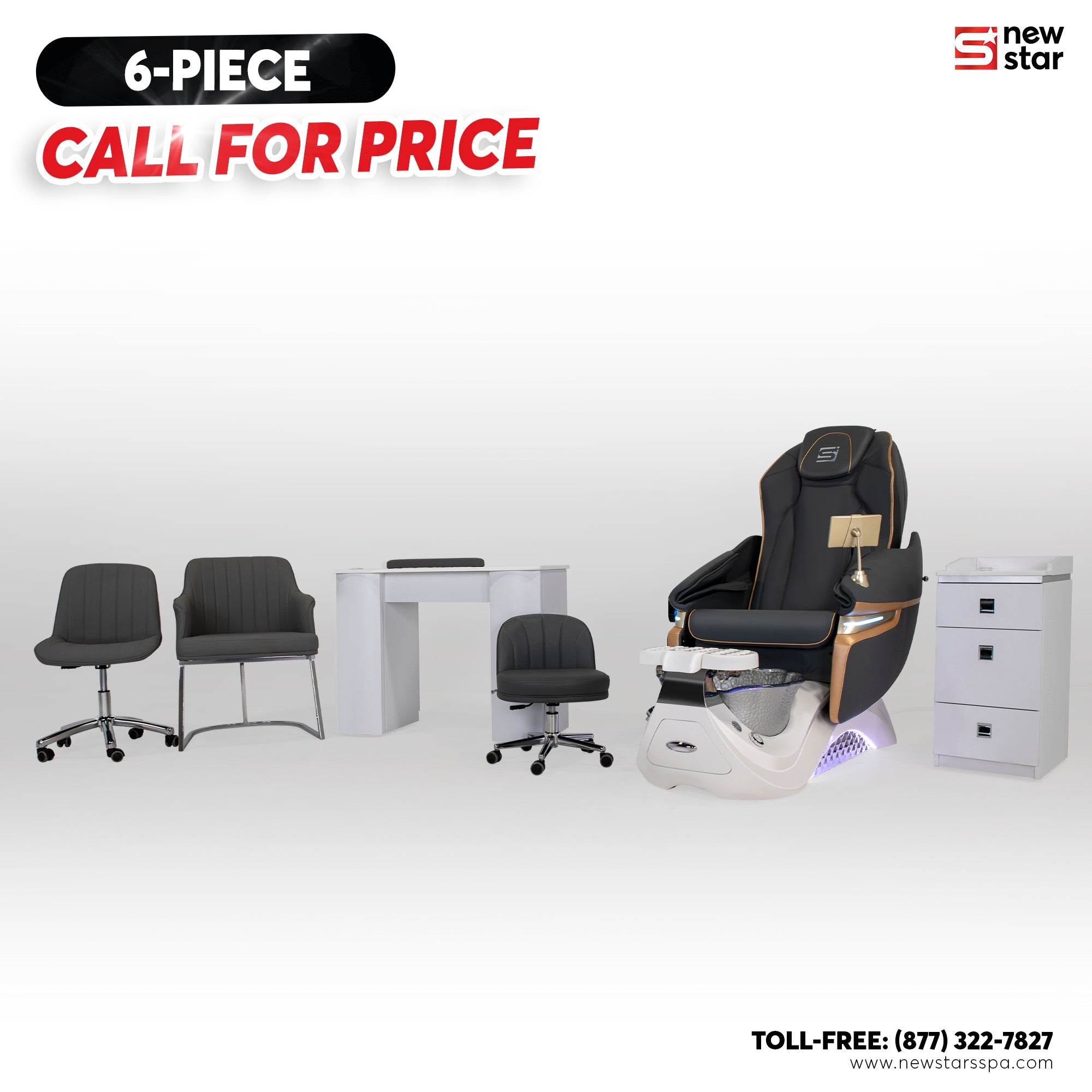 8 - piece Package (Max Spa) - New Star Salon Furniture