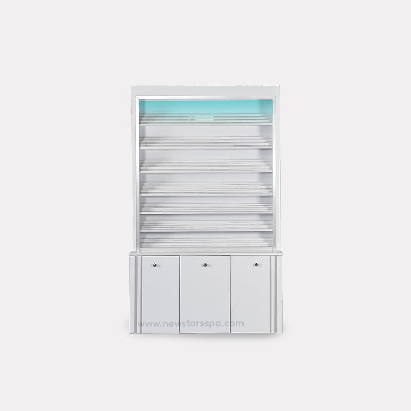 V Powder Rack w/Powder Cabinet (w/LED Light) - New Star Spa & Furniture