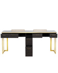 Luna Double Nail Table - Include 1 Cabinet