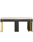 Luna Double Nail Table - Include 2 Cabinet