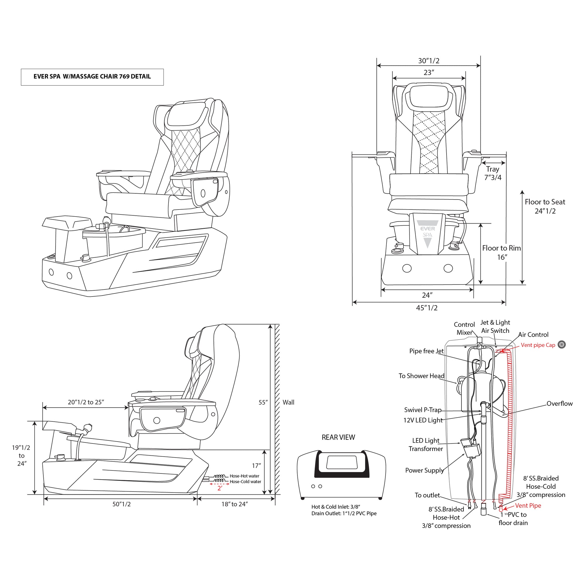 Ever Spa - Cream Tub - New Star Spa &amp; Furniture Corp.