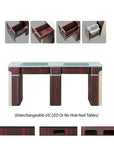 I Double Nail Table 68 7/8" With Pipe (90) - New Star Spa & Furniture