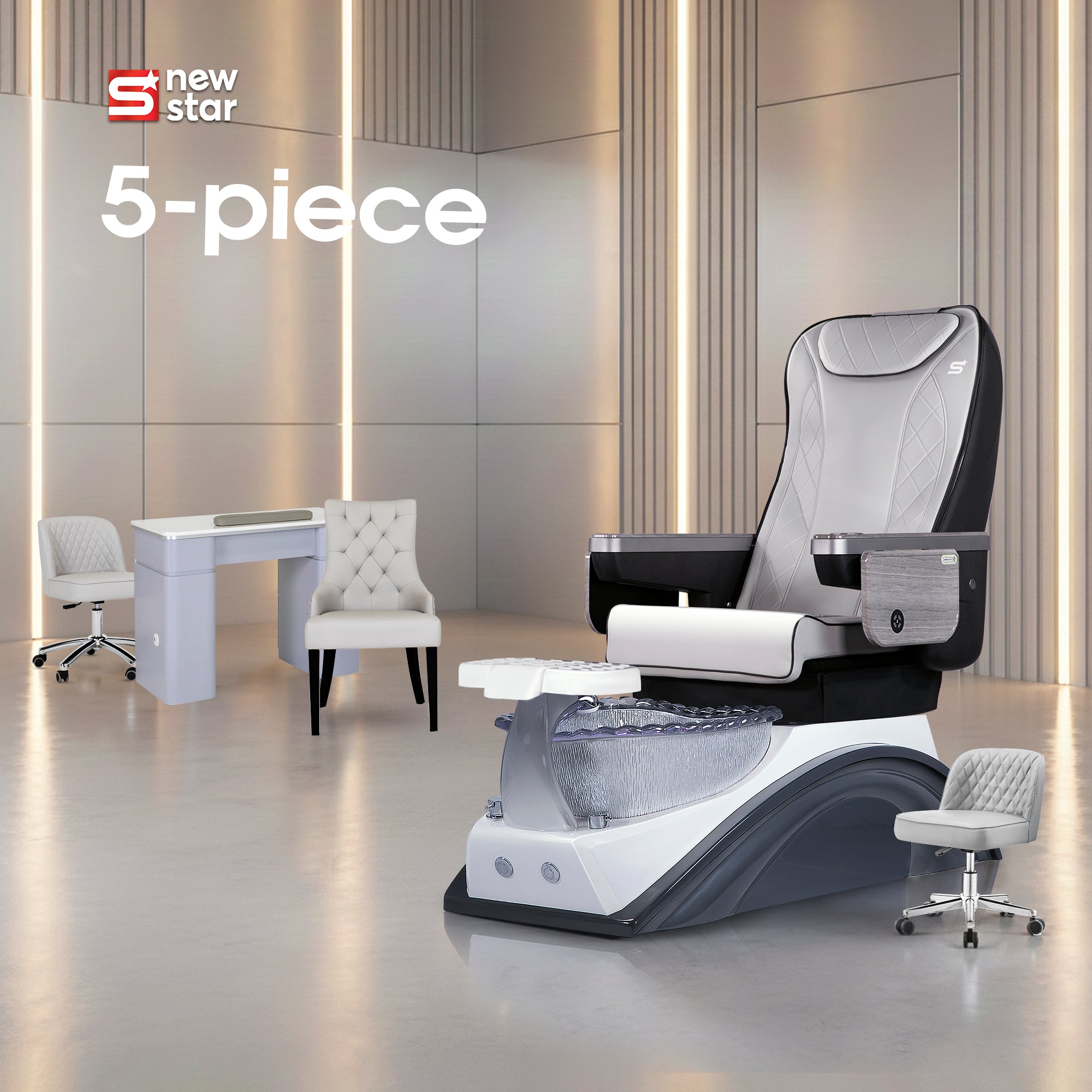 IQ A3-V2 - Off White/Gray Tub - New Star Spa & Furniture Corp.