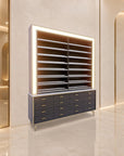 K 1-Sided 2-in-1 Rack w/Cabinet w/Frame Lightbox - 68" - New Star Spa & Furniture Corp.
