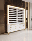 K 2-Sided 2-in-1 Rack w/Cabinet w/Frame Lightbox - 68" - New Star Spa & Furniture Corp.