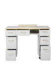 Luna Nail Table - Include 2 Cabinet