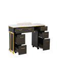 Luna Nail Table - Include 2 Cabinet