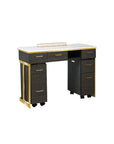 Luna Nail Table - Include 2 Cabinet