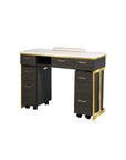 Luna Nail Table - Include 2 Cabinet