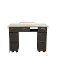 Luna Nail Table - Include 2 Cabinet w/Pipe