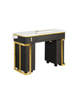 Luna Nail Table - Include 2 Cabinet w/Pipe