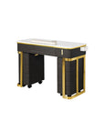 Luna Nail Table - Include 2 Cabinet w/Pipe