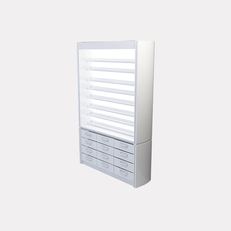 SW 2-in 1 Rack w/Cabinet w/Backlit Panel 48"