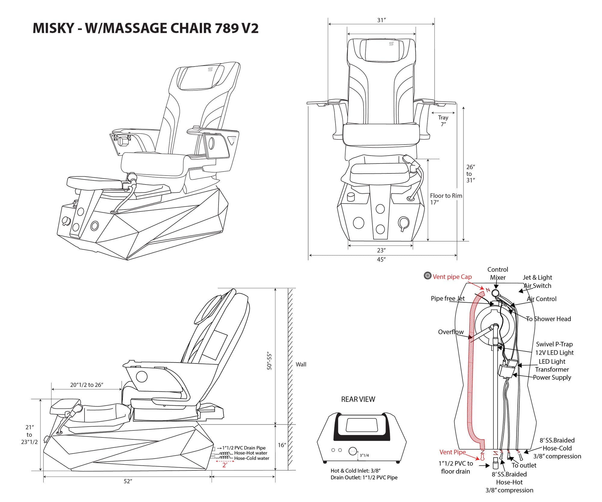 Misky - Off White Tub - New Star Spa &amp; Furniture Corp.