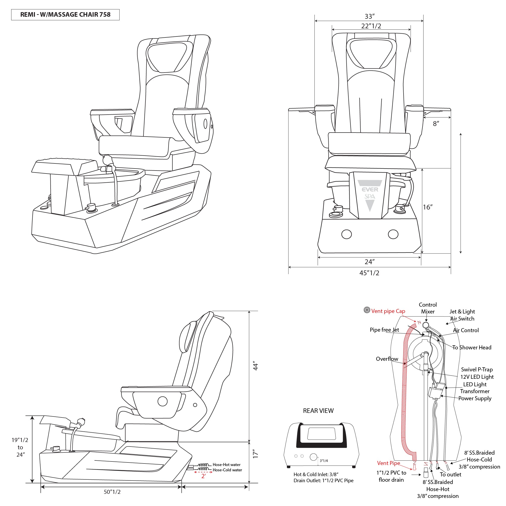Ever Spa - Cream Tub - New Star Spa & Furniture Corp.