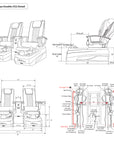 Twin Spa Double-V2 - Off White Tub - New Star Spa & Furniture Corp.