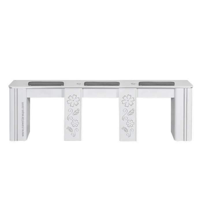 V Triple Nail Table - New Star Spa & Furniture