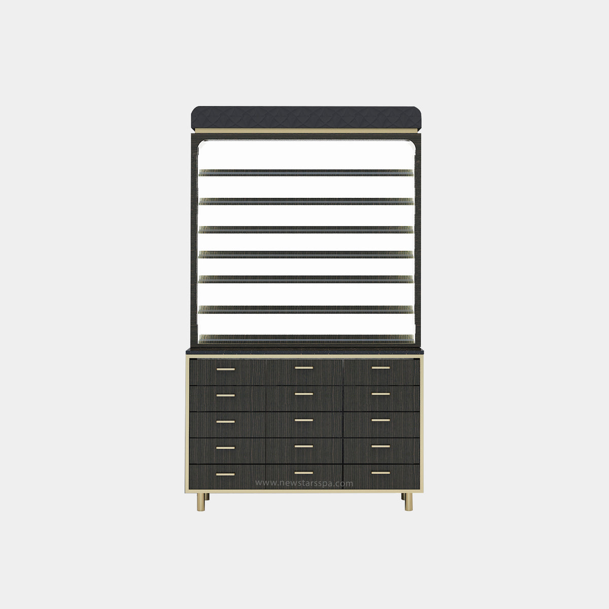VK (V2) 2-in-1 Rack w/Cabinet w/Backlit Panel - 48" - New Star Spa & Furniture Corp.