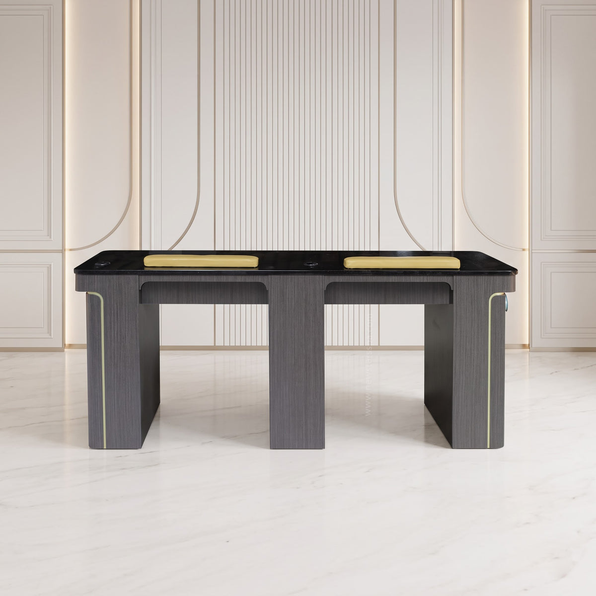 VK Double Nail Table w/Pipe - 72"7/8 - New Star Spa & Furniture Corp.