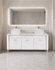 VK Doule Sink w/Faucets (No Mirror) - 64" - New Star Spa & Furniture Corp.