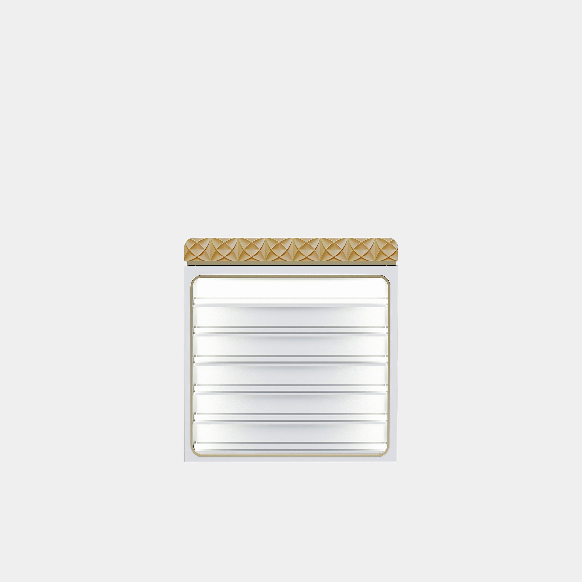 VK Polish Rack & Powder Rack w/LED Light 43" (White Color) - New Star Spa & Furniture Corp.