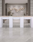 VK Triple Nail Table w/Pipe - New Star Spa & Furniture Corp.