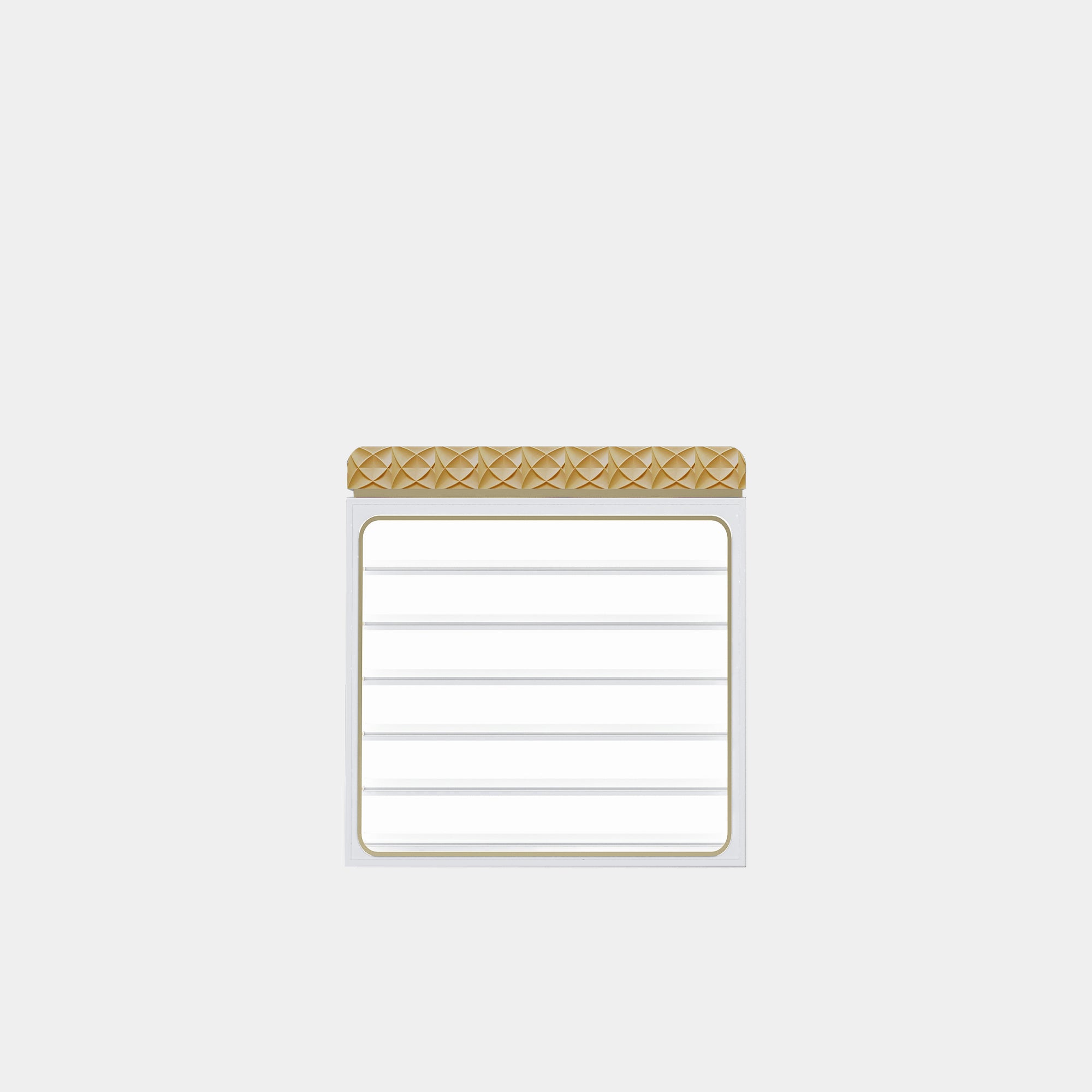 VK Powder Rack w/Light In The Back 43" (White Color) V2 - New Star Spa & Furniture Corp.