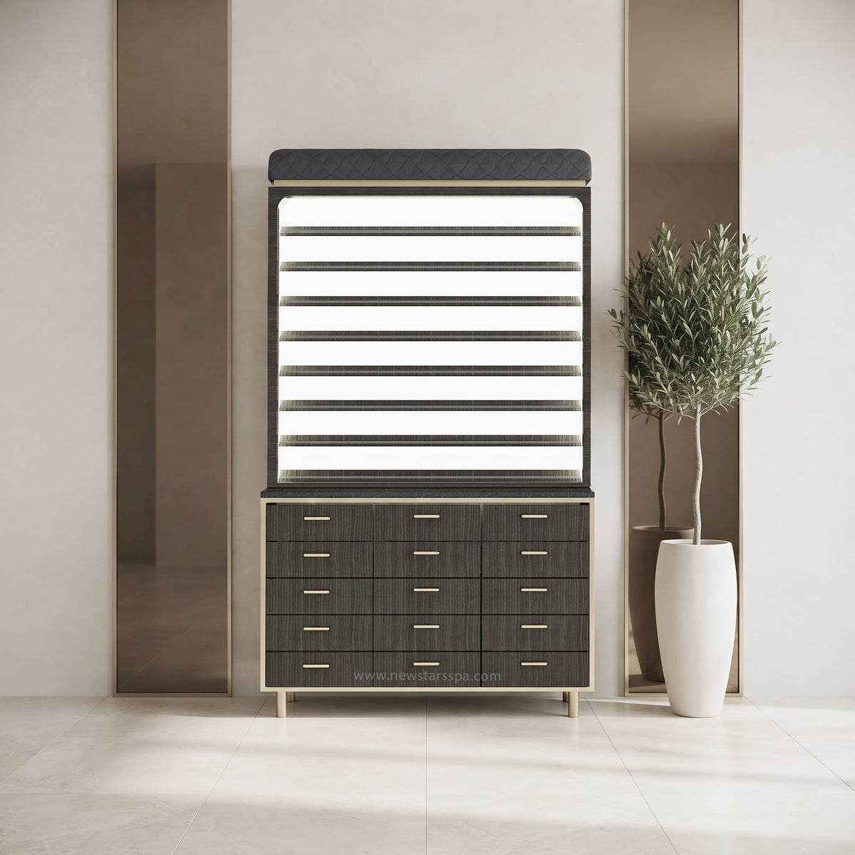 VK (V2) 2-in-1 Rack w/Cabinet w/Backlit Panel - 48" - New Star Spa & Furniture Corp.