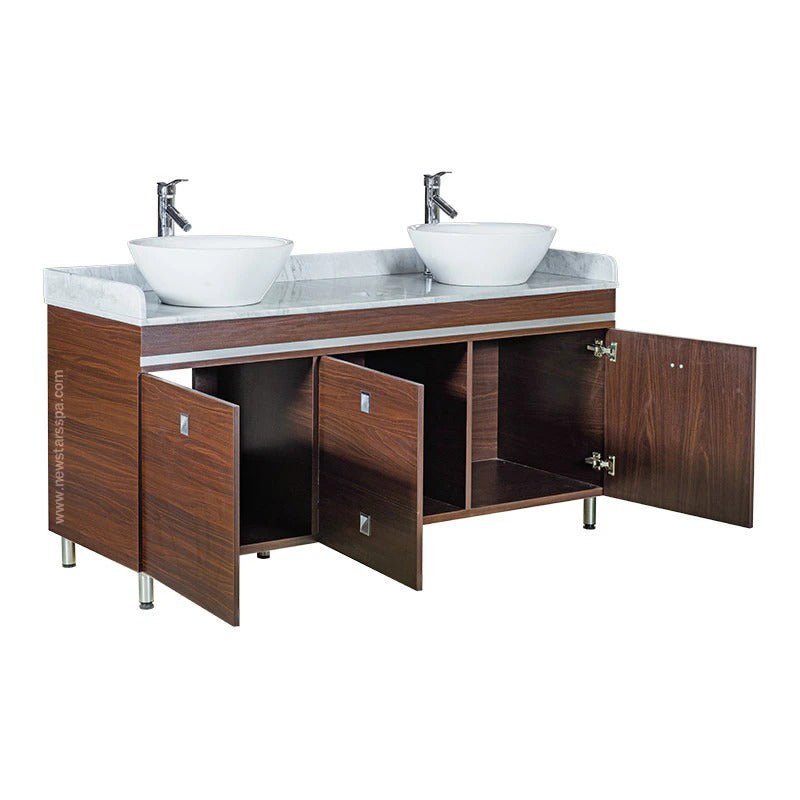 "B" Double Sink With Faucets - New Star Salon Furniture