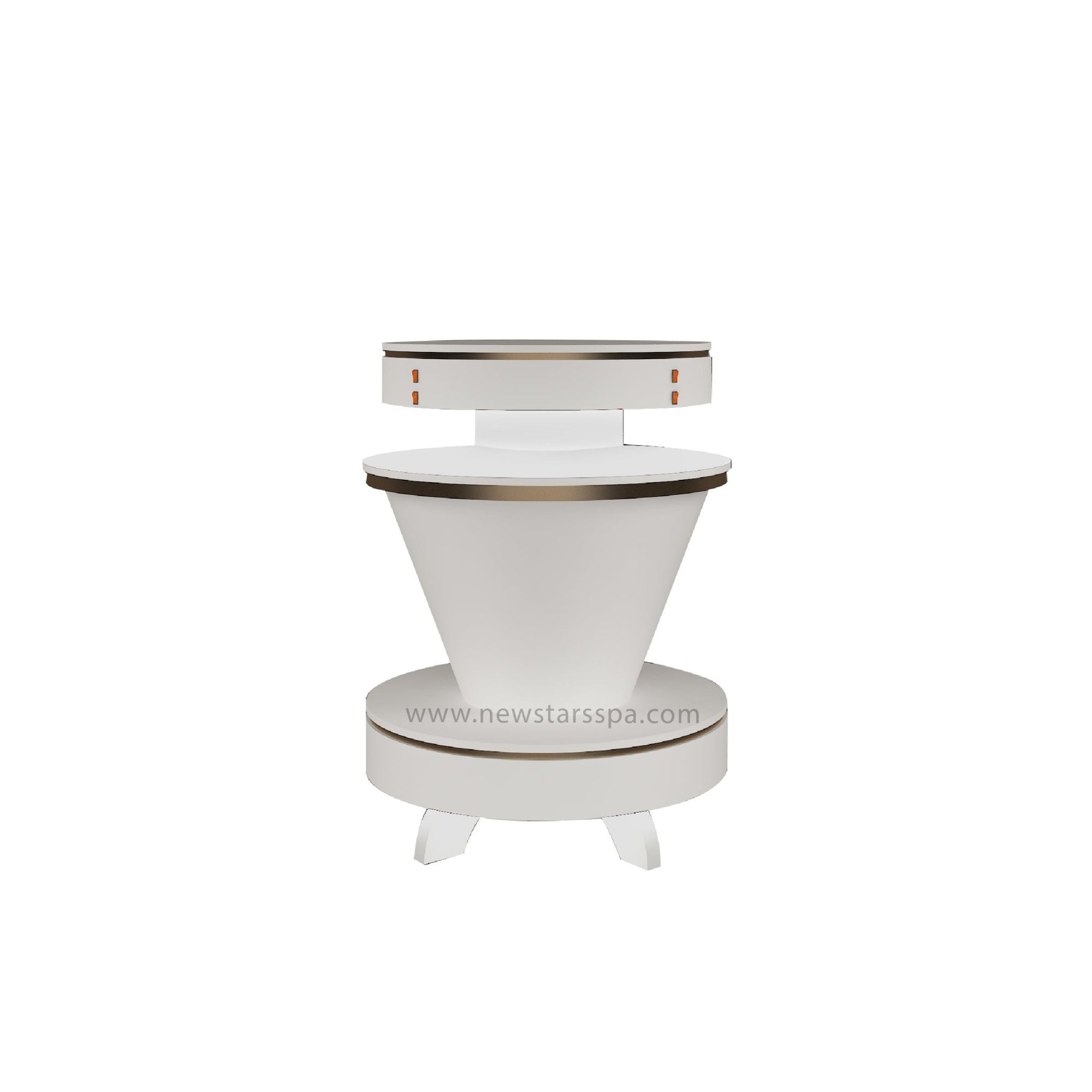 BC Round Nail Dryer (4x4) (White Color) - New Star Spa & Furniture Corp.